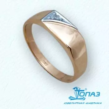 Кольцо с фианитом Линии Любви