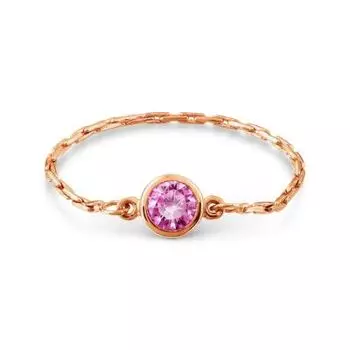 Кольцо с фианитом Линии Любви