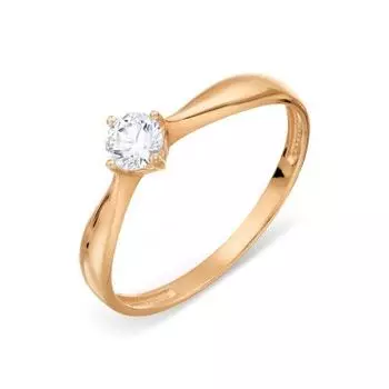 Кольцо с фианитом Линии Любви