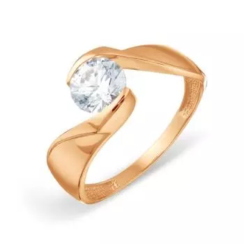 Кольцо с фианитом Premium Линии Любви