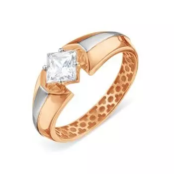 Кольцо с фианитом Premium Линии Любви