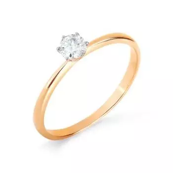 Кольцо с фианитом Premium Линии Любви