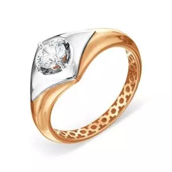 Кольцо с фианитом Premium Линии Любви