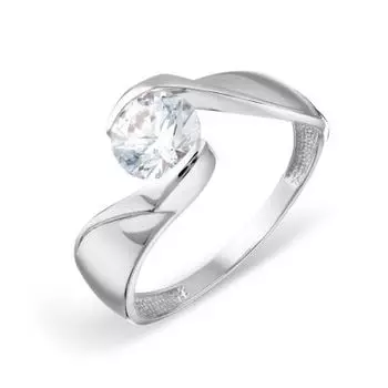 Кольцо с фианитом Premium Линии Любви