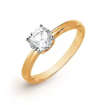 Кольцо с фианитом Premium Линии Любви