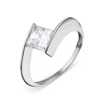 Кольцо с фианитом Premium Линии Любви