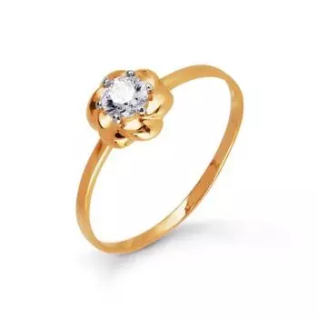 Кольцо с фианитом Premium Линии Любви