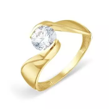 Кольцо с фианитом Premium Линии Любви