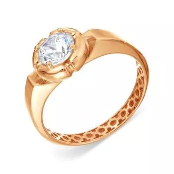 Кольцо с фианитом Premium Линии Любви