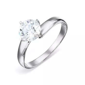 Кольцо с фианитом Premium Линии Любви