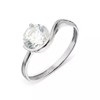Кольцо с фианитом Premium Линии Любви