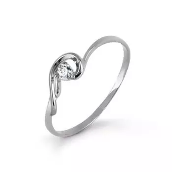 Кольцо с фианитом Premium Линии Любви