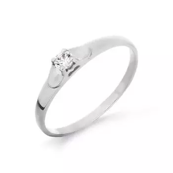 Кольцо с фианитом Premium Линии Любви