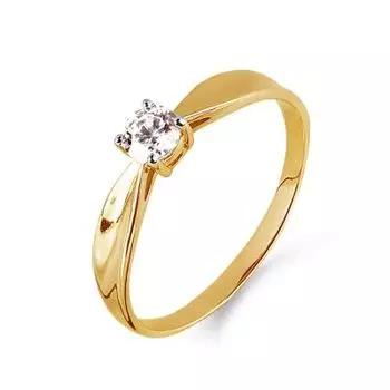 Кольцо с фианитом Premium Линии Любви