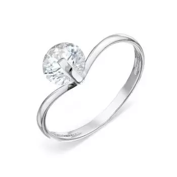 Кольцо с фианитом Premium Линии Любви