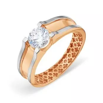 Кольцо с фианитом Premium Линии Любви