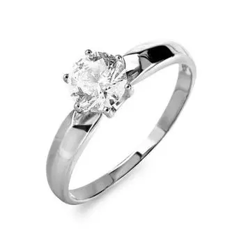 Кольцо с фианитом Premium Линии Любви