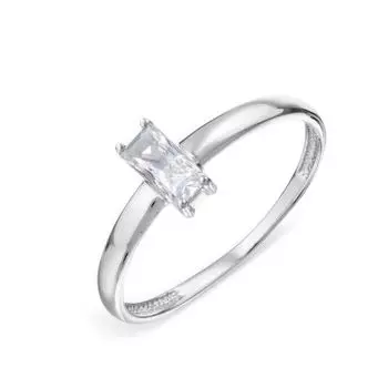 Кольцо с фианитом Premium Линии Любви