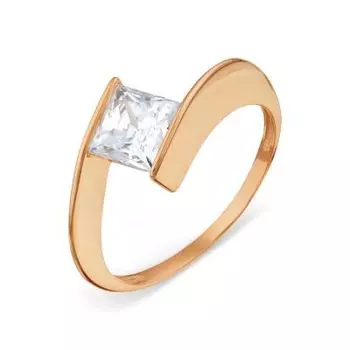 Кольцо с фианитом Premium Линии Любви