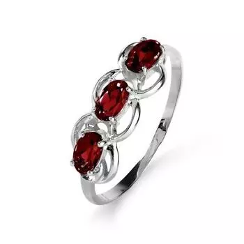 Кольцо с гранатами Линии Любви