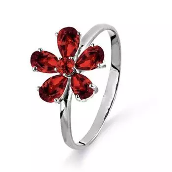 Кольцо с гранатами Линии Любви
