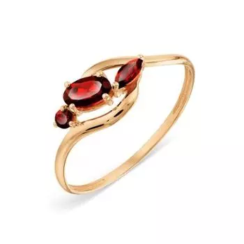 Кольцо с гранатами Линии Любви