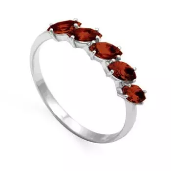 Кольцо с гранатами Линии Любви