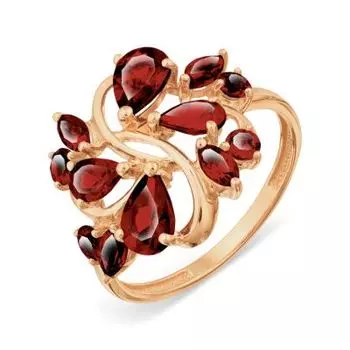 Кольцо с гранатами Линии Любви