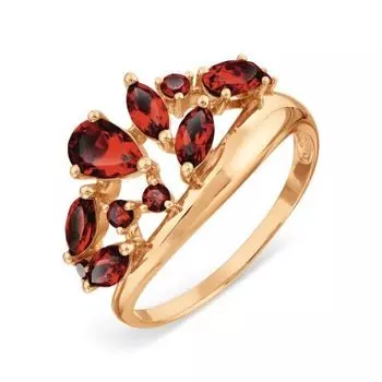 Кольцо с гранатами Линии Любви