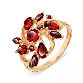 Кольцо с гранатами Линии Любви