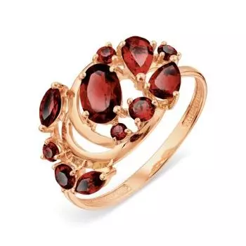 Кольцо с гранатами Линии Любви