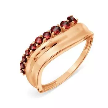 Кольцо с гранатами Линии Любви