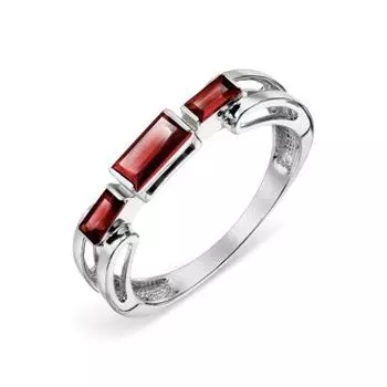 Кольцо с гранатами Линии Любви
