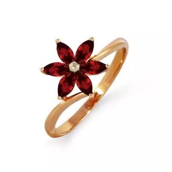Кольцо с гранатами Линии Любви