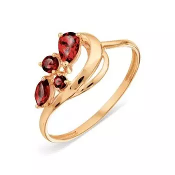 Кольцо с гранатами Линии Любви