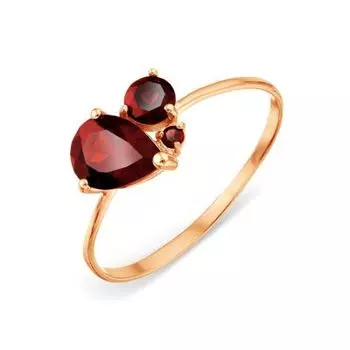Кольцо с гранатами Линии Любви