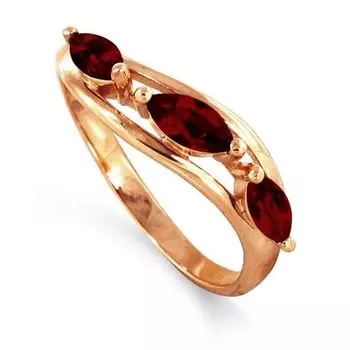 Кольцо с гранатами Линии Любви