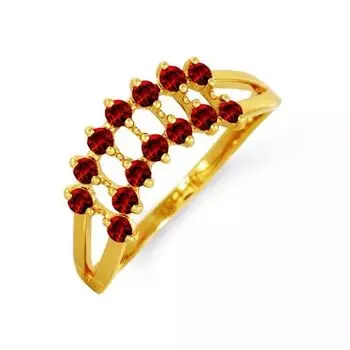 Кольцо с гранатами Линии Любви