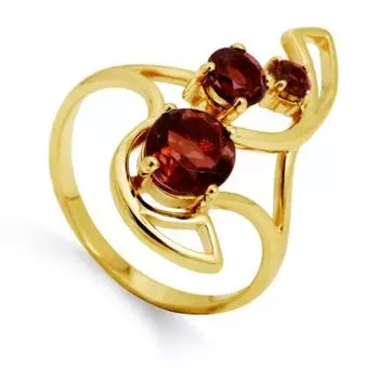 Кольцо с гранатами Линии Любви