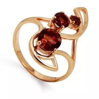 Кольцо с гранатами Линии Любви