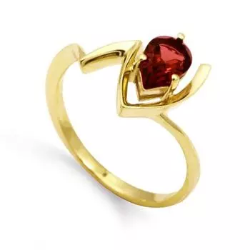 Кольцо с гранатом Линии Любви