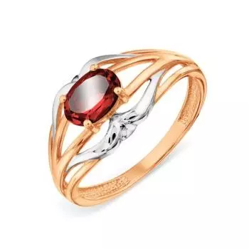 Кольцо с гранатом Линии Любви