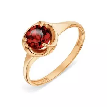 Кольцо с гранатом Линии Любви