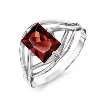 Кольцо с гранатом Линии Любви