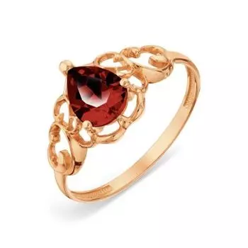Кольцо с гранатом Линии Любви