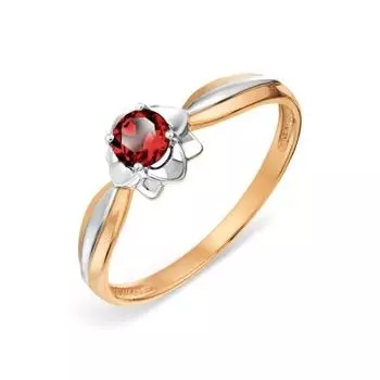 Кольцо с гранатом Линии Любви
