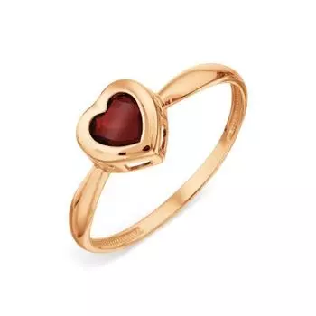 Кольцо с гранатом Линии Любви