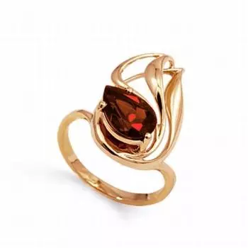 Кольцо с гранатом Линии Любви