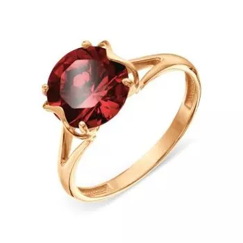 Кольцо с гранатом Линии Любви