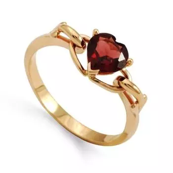 Кольцо с гранатом Линии Любви